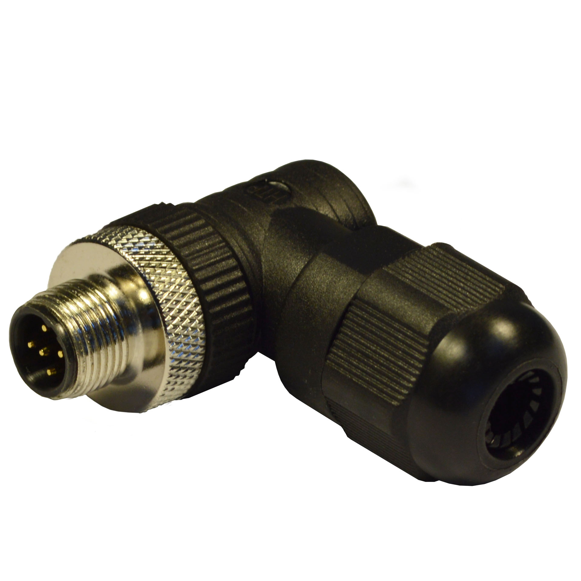 M12 B-CODED field attachable,male,90°,5p.,SK exit cable